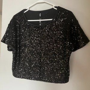 Victoria Sport sequins crop top